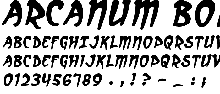 Arcanum Bold font